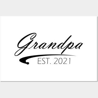 Grandpa Est. 2021 Posters and Art